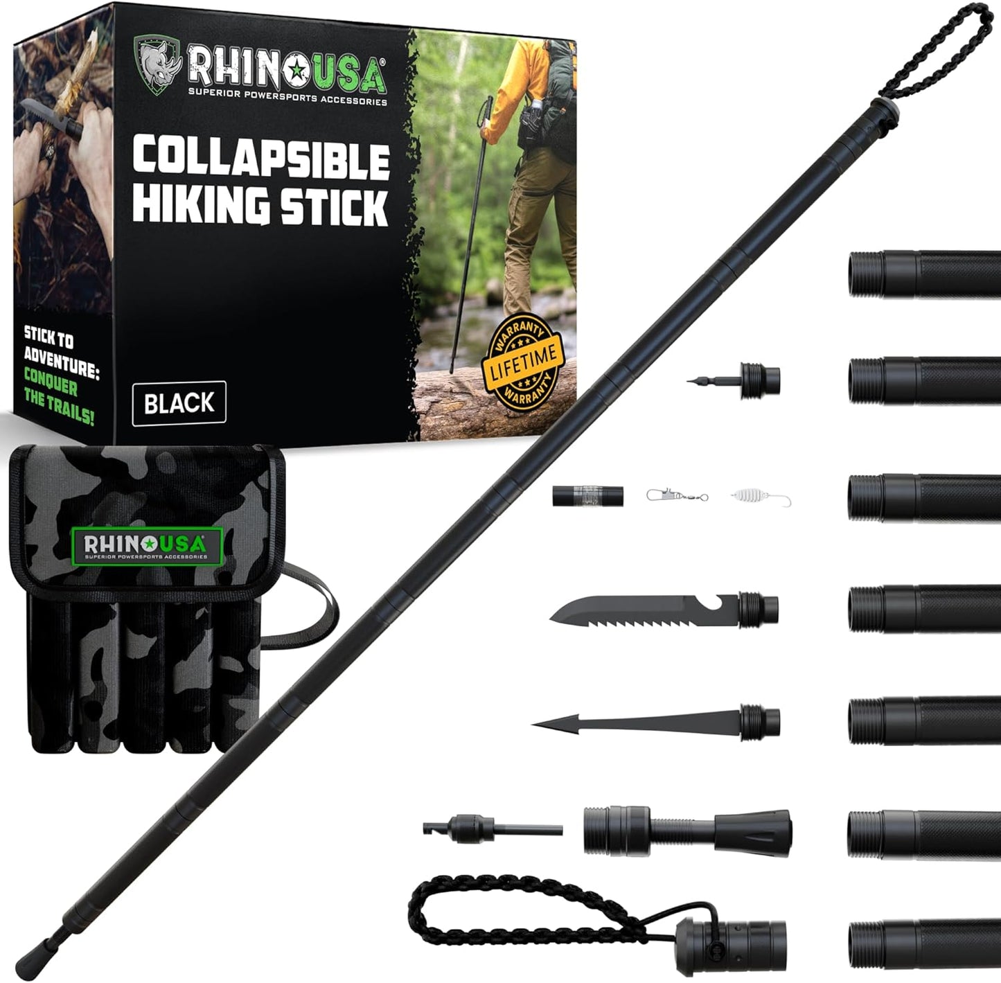 Furix™ Rhino Tactical Hiking Stick