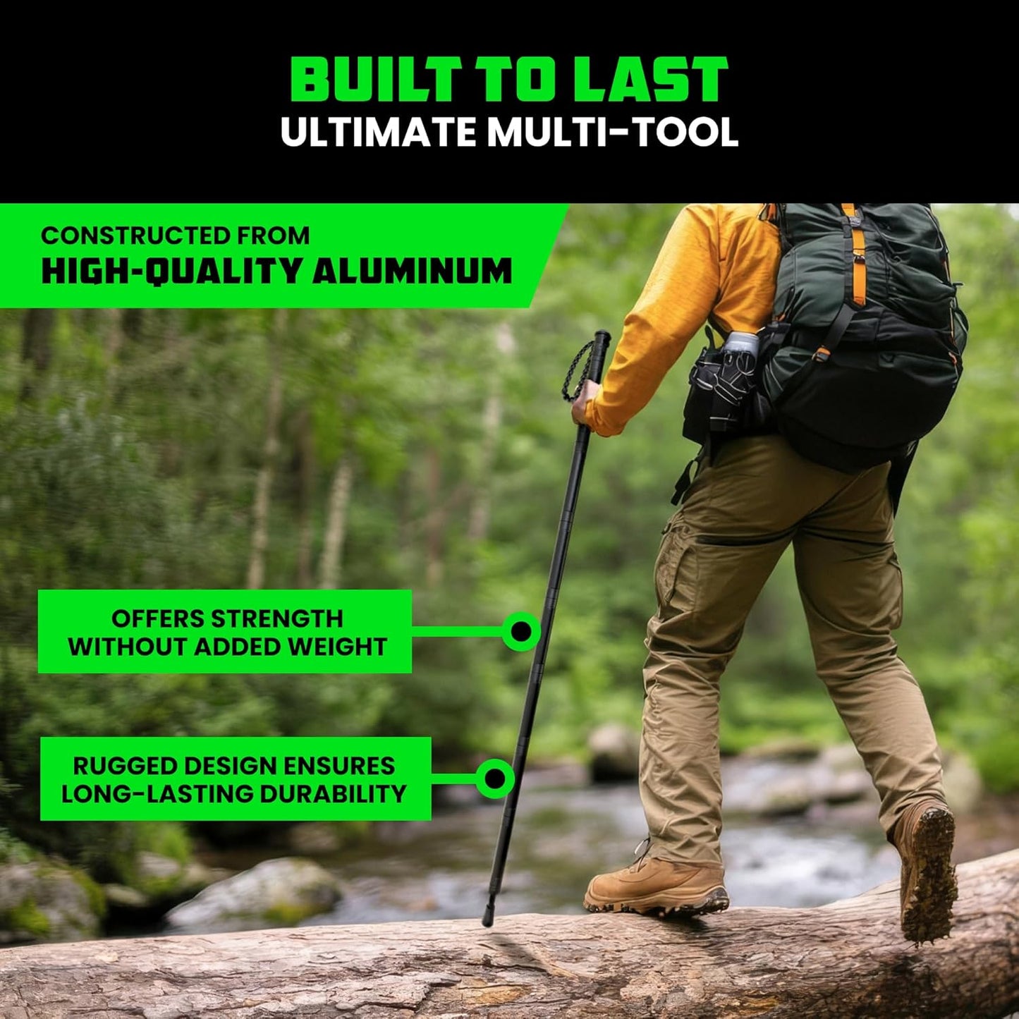 Furix™ Rhino Tactical Hiking Stick
