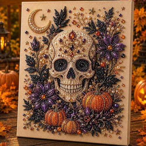 Halloween Skull Pearl Diamond Art Kits