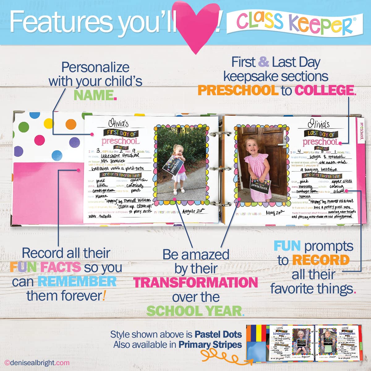 Furix School Memory Book for Kids