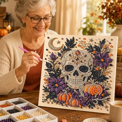 Halloween Skull Pearl Diamond Art Kits