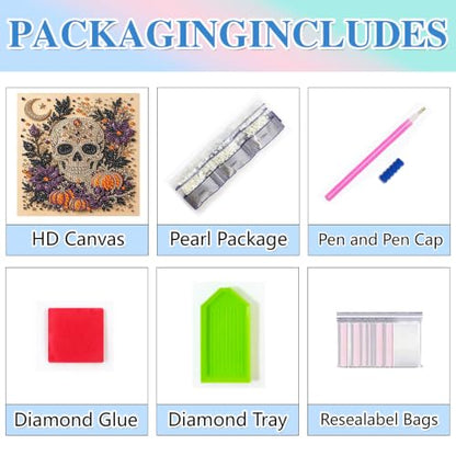 Halloween Skull Pearl Diamond Art Kits