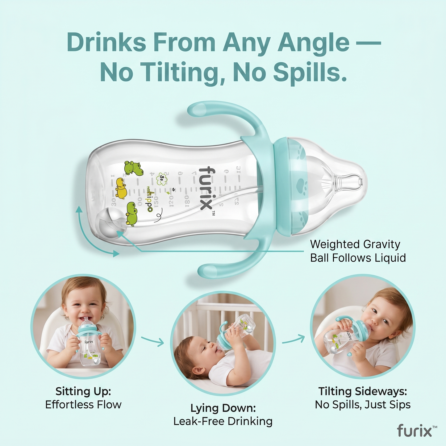 Furix™ Weighted Straw Toddler Bottle