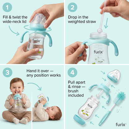 Furix™ Weighted Straw Toddler Bottle