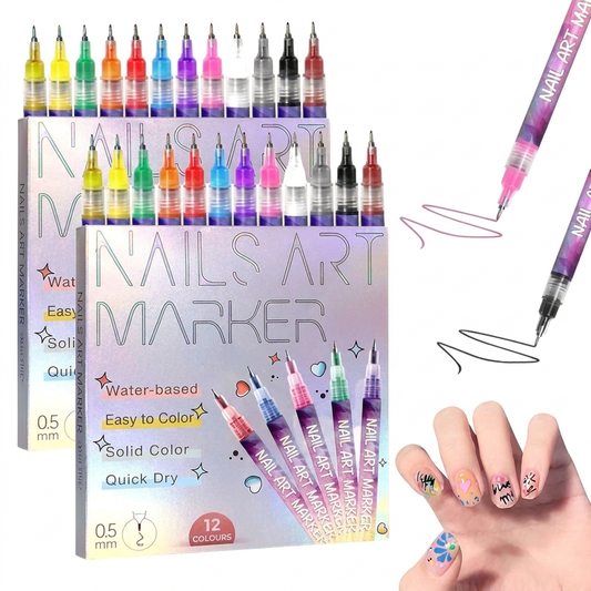12 Colors Nail Art Pens Set